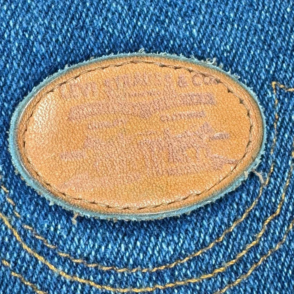 VTG Levi's Orange Tab Jeans Mens 34x28 Blue Flare Denim Talon USA Skosh 90s 549